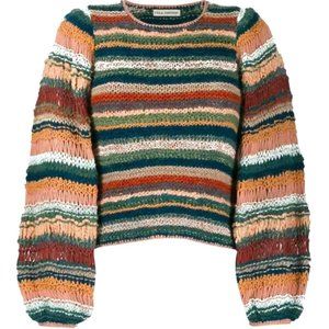 ULLA JOHNSON Electra Crochet Rose Sweater